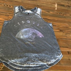 Spiritual Gangster distressed grey tank top